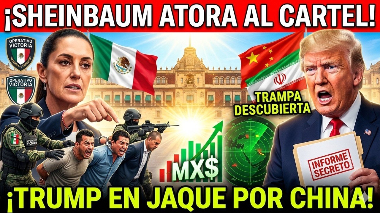SHEINBAUM ATORA A GENTE DEL CARTEL HOY! TRUMP ¡CHINA DESCUBRE TRAMPA POR IRAN! MÉXICO ¡REACCIONA!
