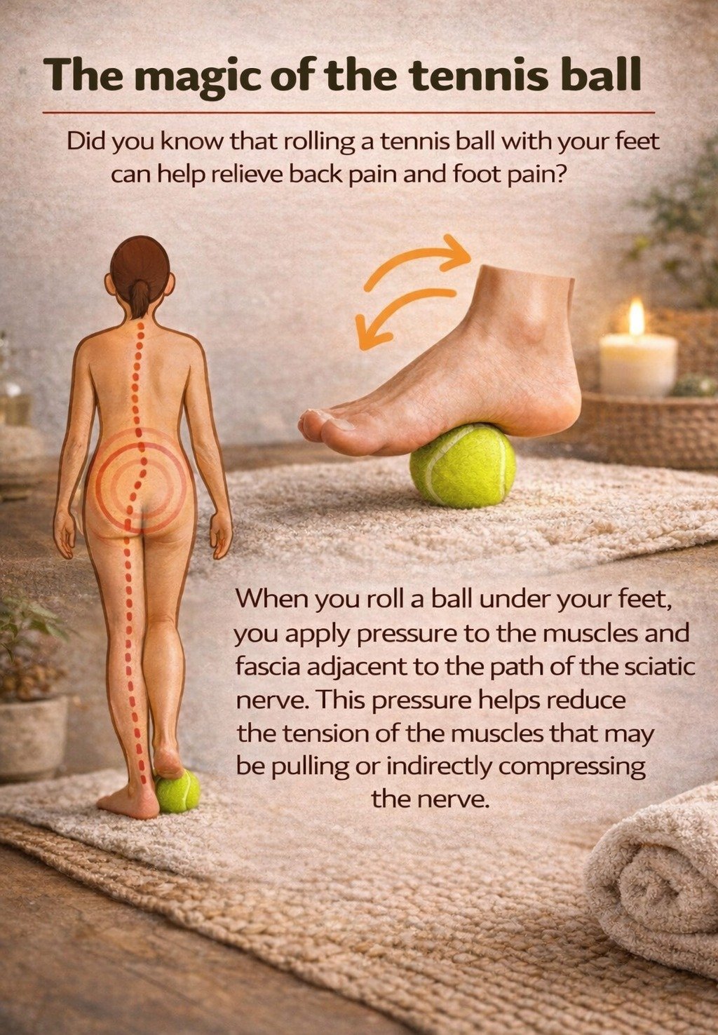 Unlocking Relief: How a Tennis Ball Can Soothe Foot and Back Tension at Home