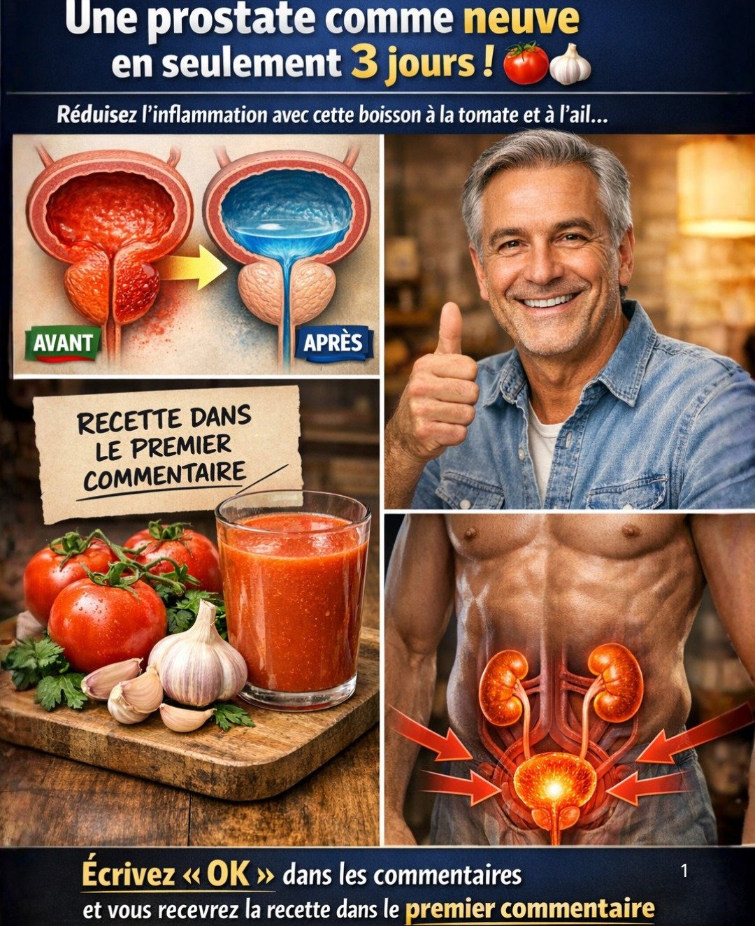 Améliorer naturellement le confort prostatique grâce à une boisson à base de tomate et d’ail