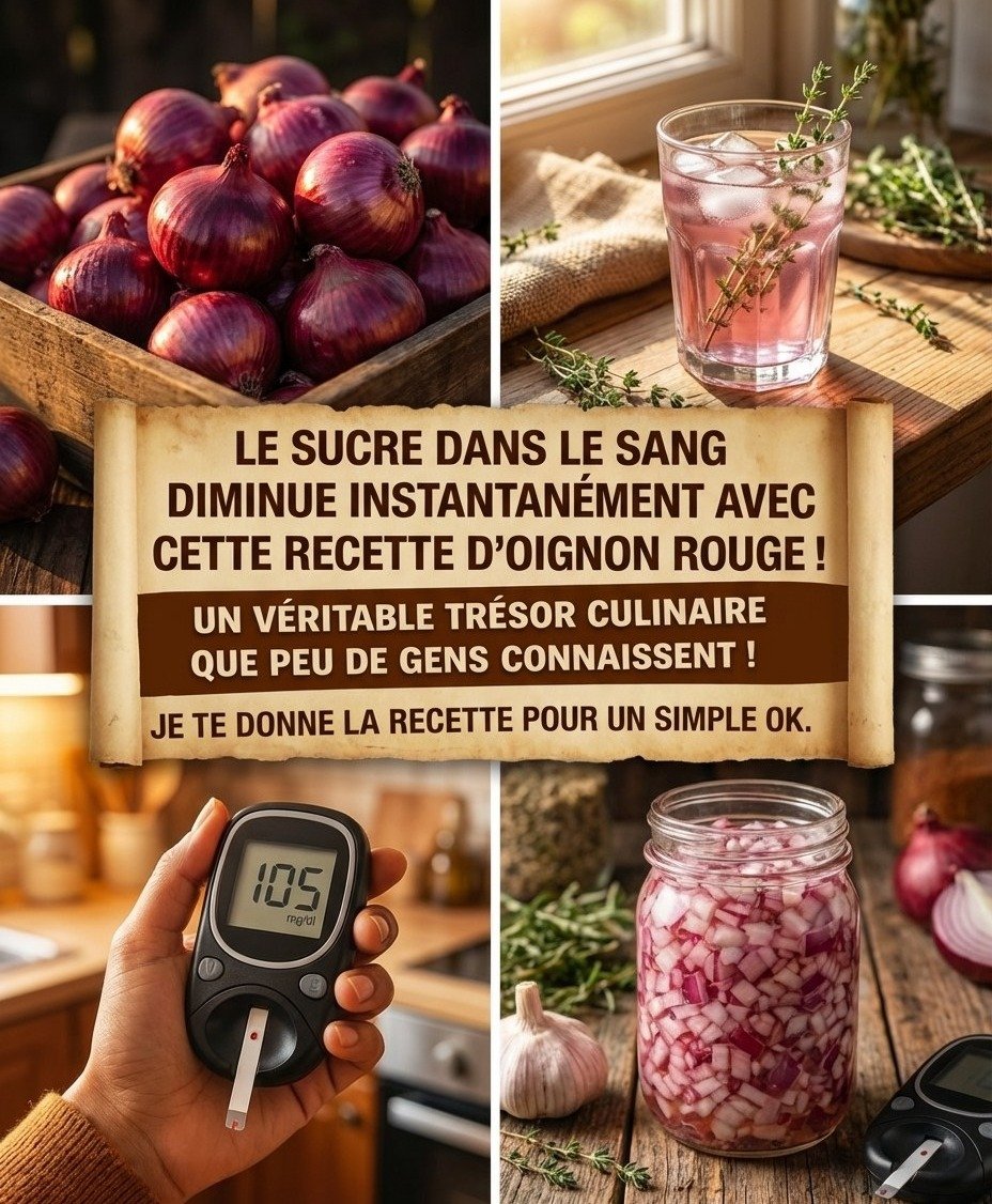 Faites chuter votre glycémie en un instant avec cette recette d’oignons rouges ! Un secret culinaire à découvrir.